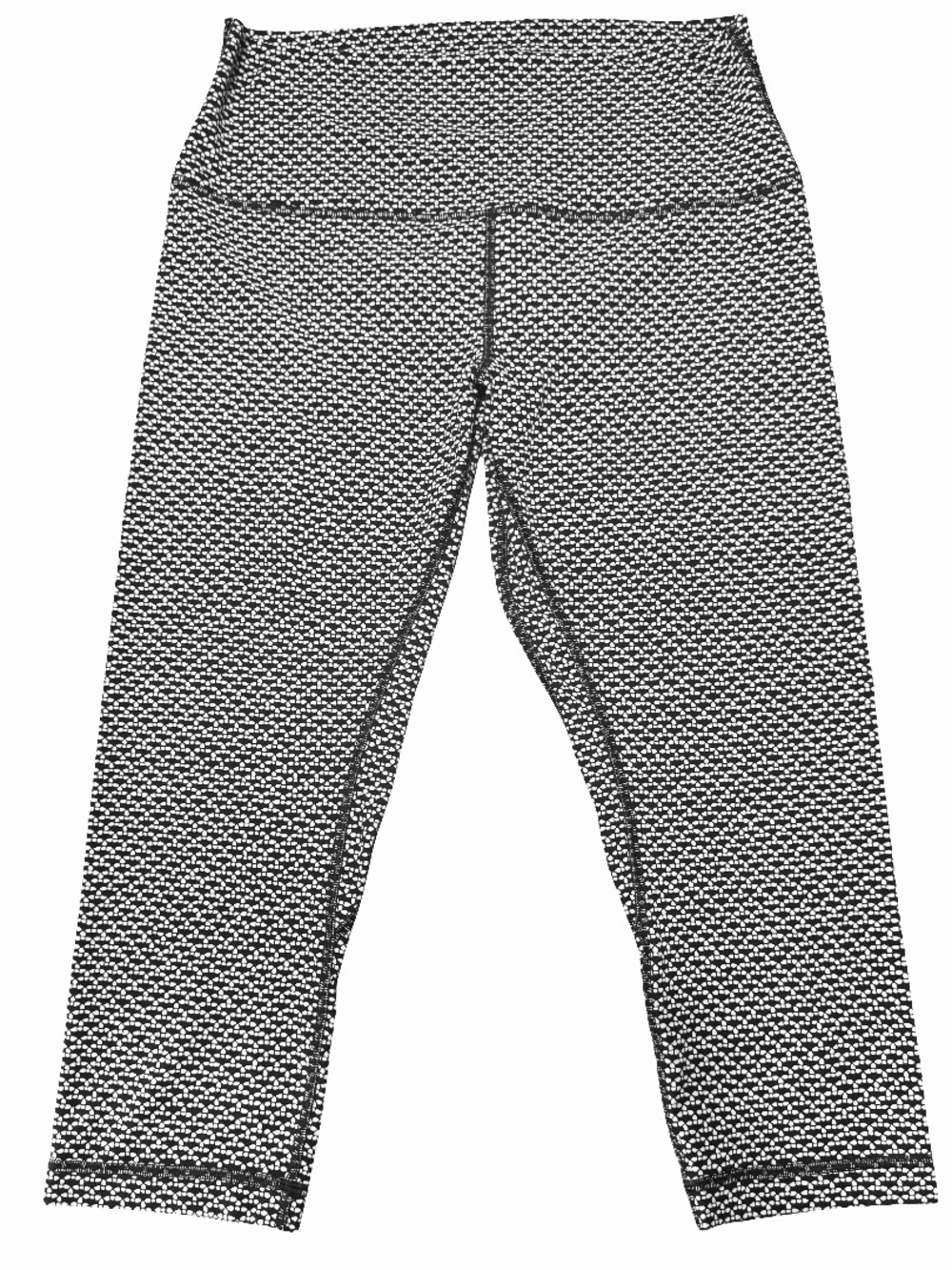 lululemon Women’s athletica Black & White Textured Capri Leggings, Sz 10. NWOT